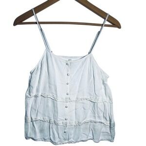 Mudd‎ White Strappy Lace Crop Top Size XS